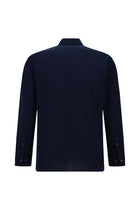 Koyu Lacivert Uzun Kol Slim Fit Dar Kesim Klasik Pamuk Gömlek