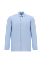 Açık Mavi Uzun Kol Slim Fit Dar Kesim Klasik Pamuk Gömlek