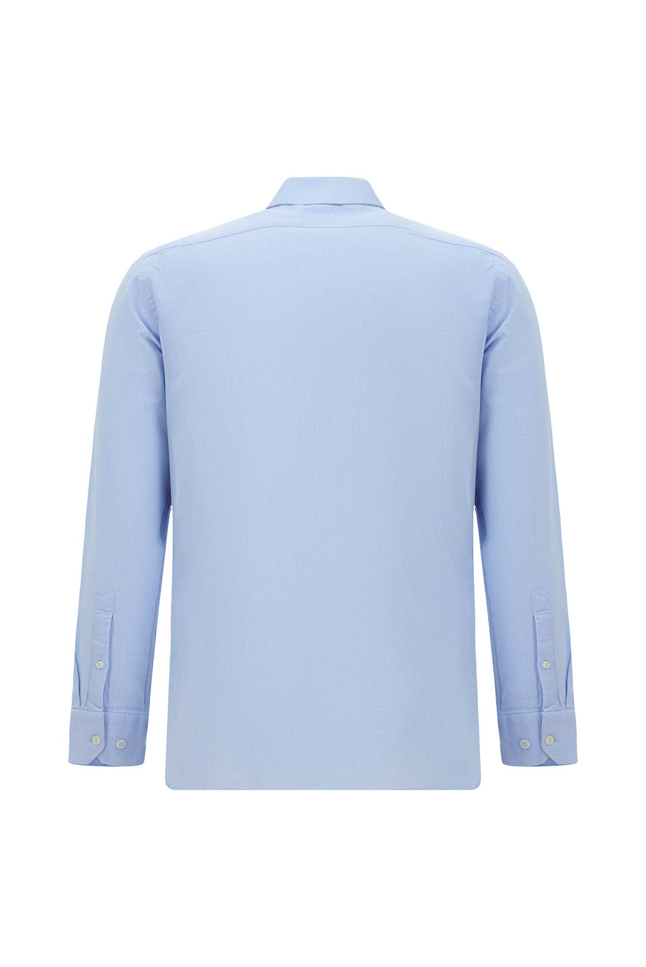 Açık Mavi Uzun Kol Slim Fit Dar Kesim Klasik Pamuk Gömlek