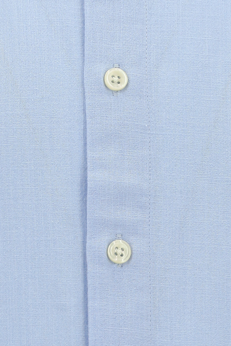 Açık Mavi Uzun Kol Slim Fit Dar Kesim Klasik Pamuk Gömlek