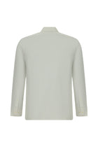 Beyaz Uzun Kol Slim Fit Dar Kesim Pamuklu Keten Gömlek