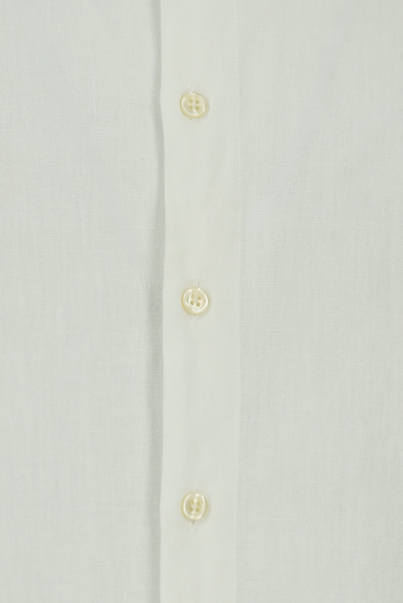Beyaz Uzun Kol Slim Fit Dar Kesim Pamuklu Keten Gömlek-Abdullah Ki??l?