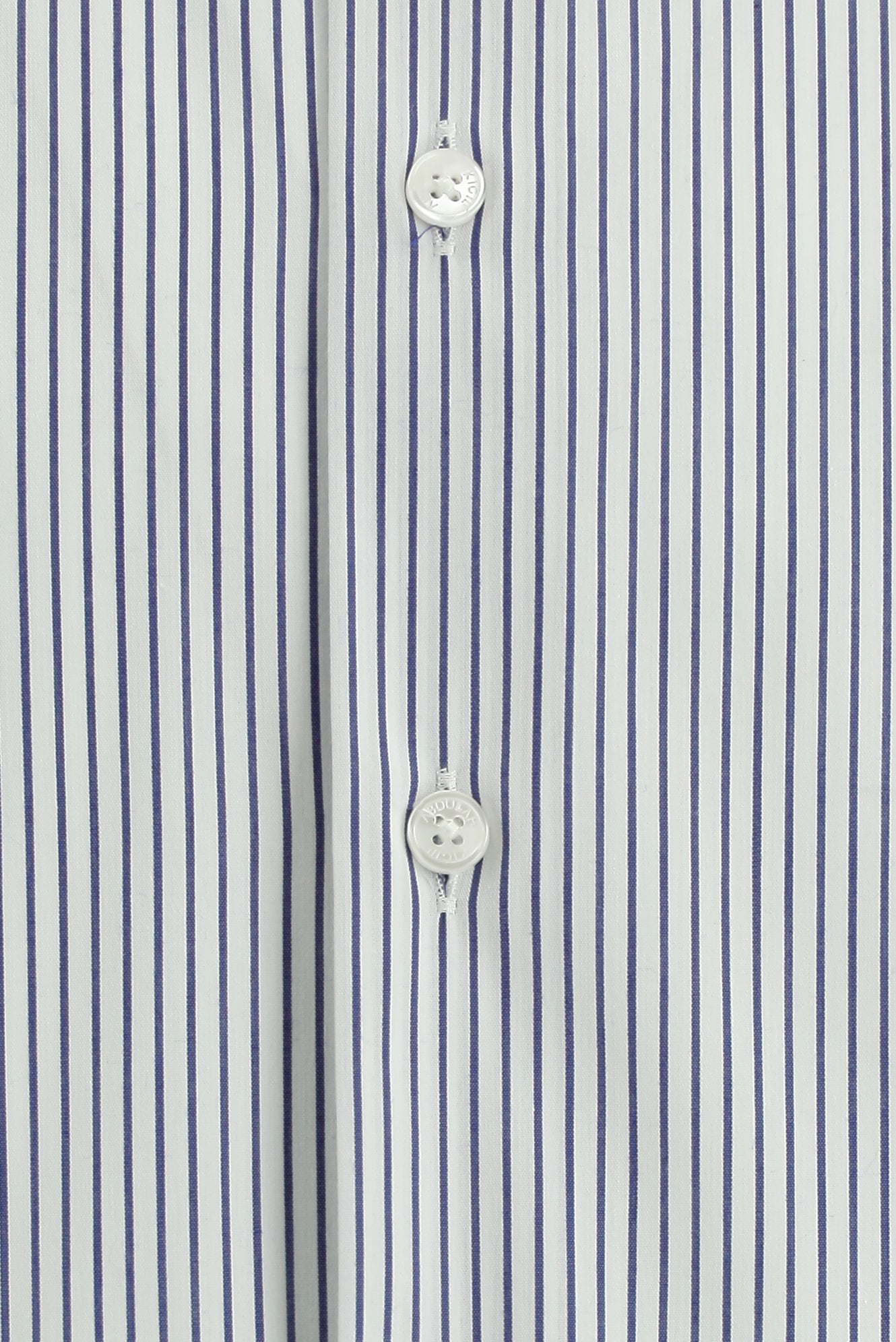 Beyaz Uzun Kol Slim Fit Dar Kesim Klasik Çizgili Pamuklu İtalyan Gömlek
