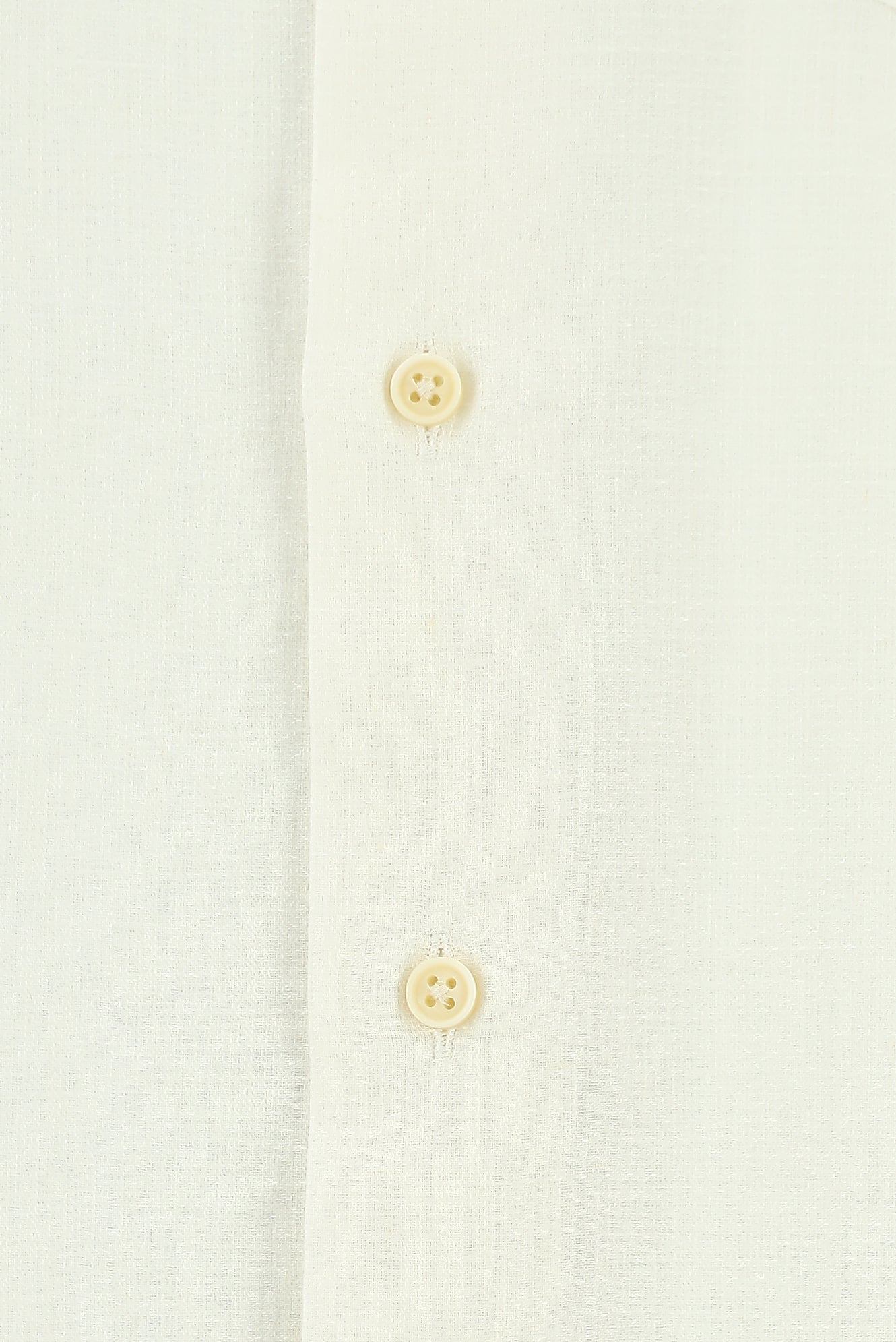 Ekru Kısa Kol Regular Fit Desenli Keten Gömlek