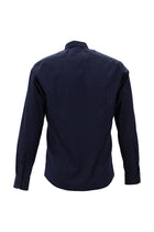 Koyu Lacivert Uzun Kol Slim Fit Dar Kesim Klasik Pamuklu Gömlek