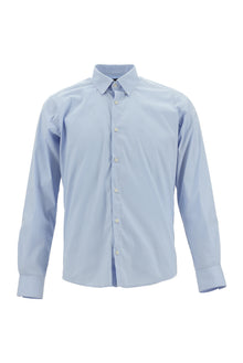 Uçuk Mavi Uzun Kol Slim Fit Dar Kesim Klasik Pamuklu Gömlek