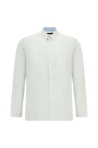 Beyaz Uzun Kol Slim Fit Dar Kesim Klasik Pamuklu Gömlek