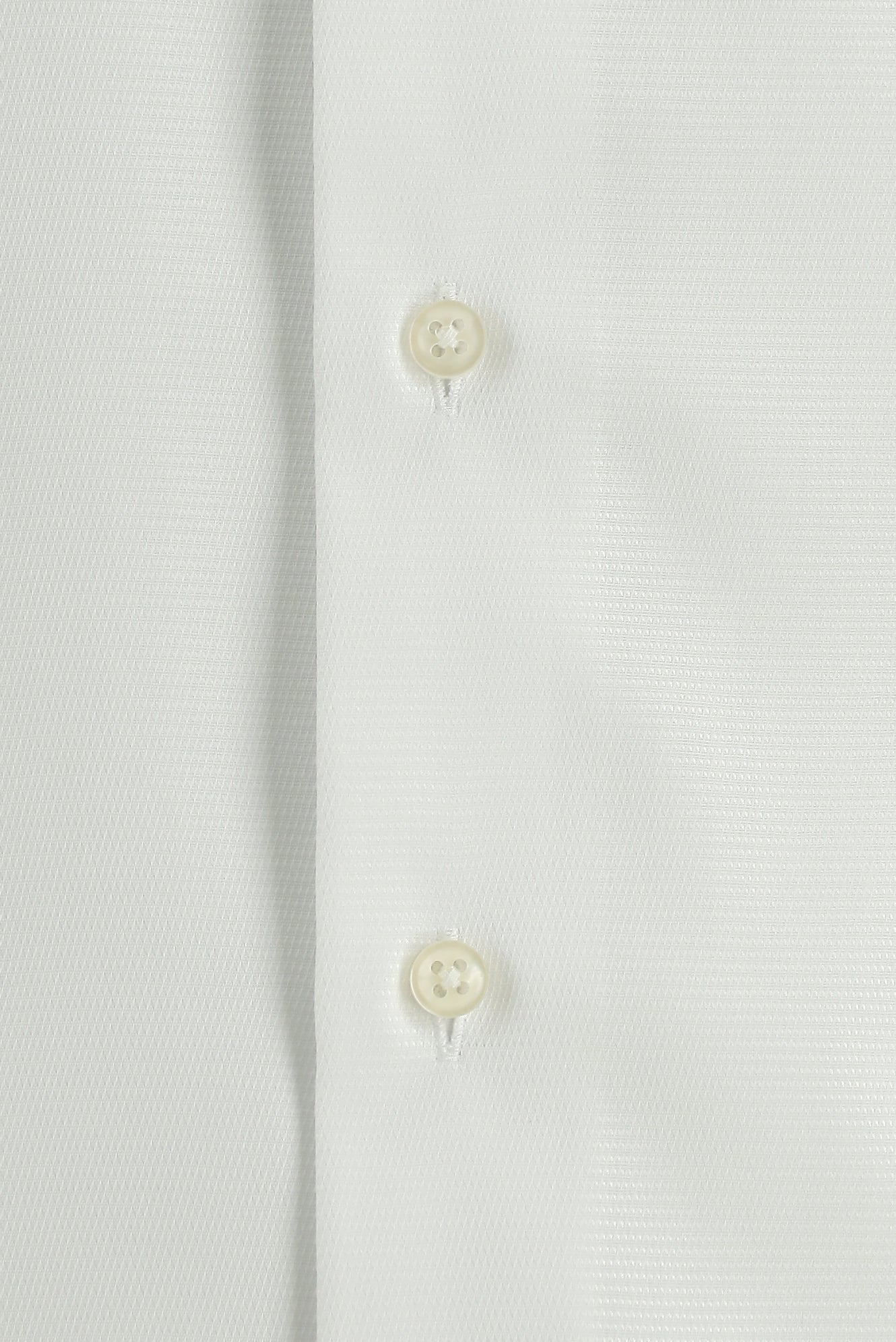 Beyaz Kısa Kol Slim Fit Dar Kesim Desenli Pamuk Gömlek