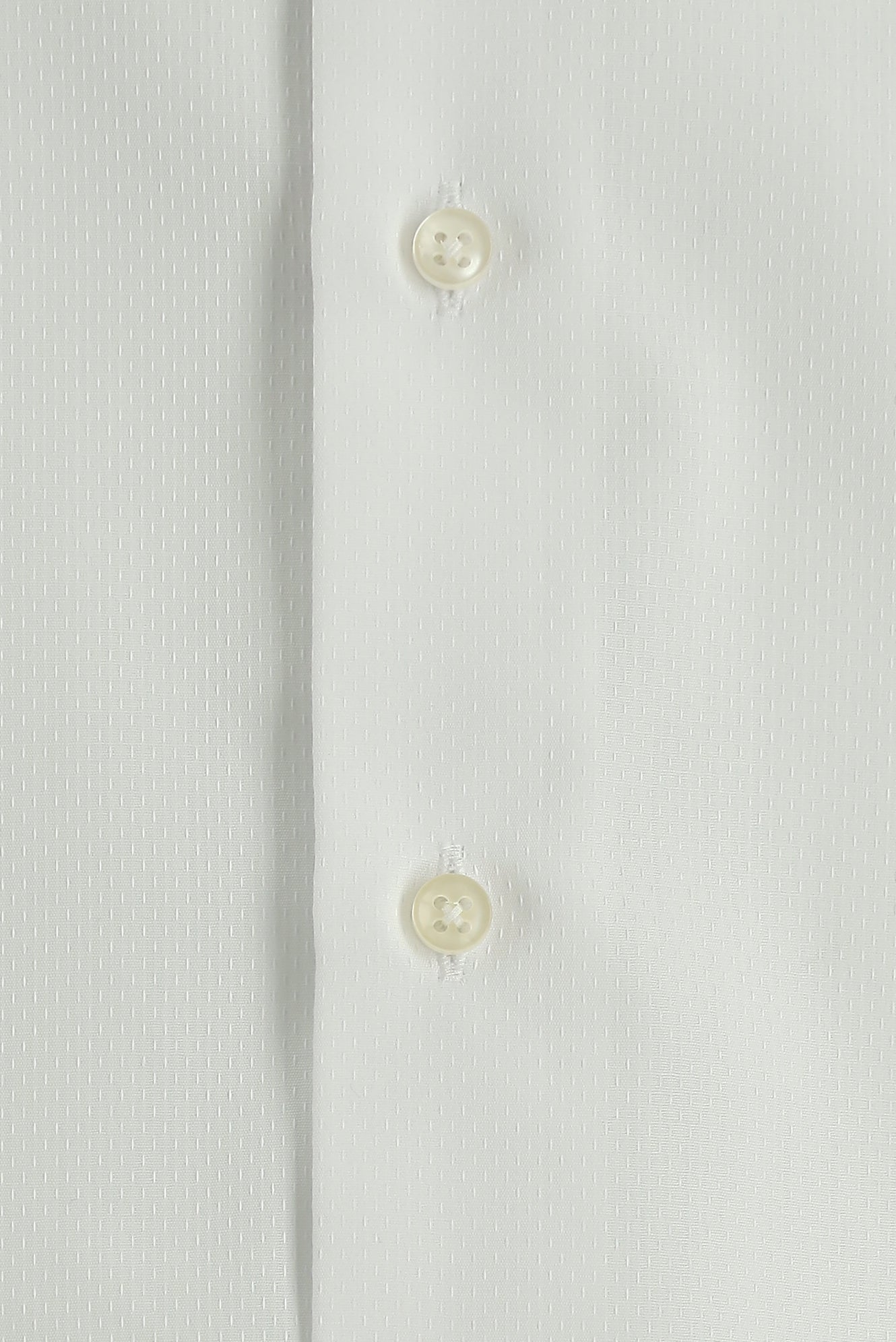 Beyaz Kısa Kol Slim Fit Dar Kesim Desenli Pamuk Gömlek