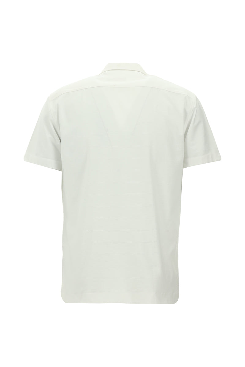 Beyaz Kısa Kol Slim Fit Dar Kesim Pamuk Gömlek