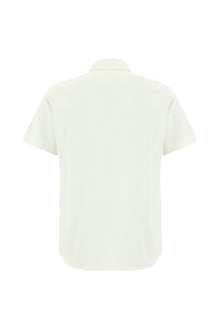 Beyaz Kısa Kol Slim Fit Dar Kesim Pamuk Gömlek