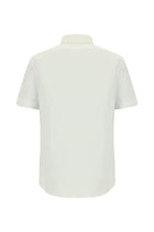 Beyaz K?sa Kol Slim Fit Dar Kesim Pamuk Gömlek-Abdullah Ki??l?
