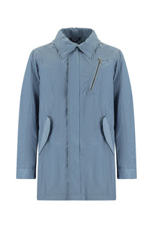 Mavi Kapüşonlu Spor Pardösü & Trençkot