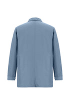 Mavi Kapüşonlu Spor Pardösü & Trençkot