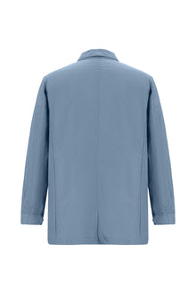 Mavi Kapüşonlu Spor Pardösü & Trençkot