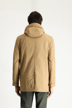 Açık Vizon Kapüşonlu Spor Pardösü & Trençkot