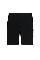 Siyah Regular Fit Pamuk Bermuda Kargo Şort