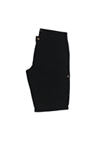 Siyah Regular Fit Pamuk Bermuda Kargo Şort