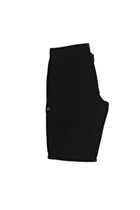 Siyah Regular Fit Pamuk Bermuda Kargo Şort