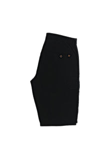 Siyah Regular Fit Pamuk Bermuda Kargo Şort
