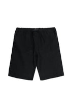 Siyah Regular Fit Standart Kesim Beli Lastikli İpli Keten Bermuda Şort