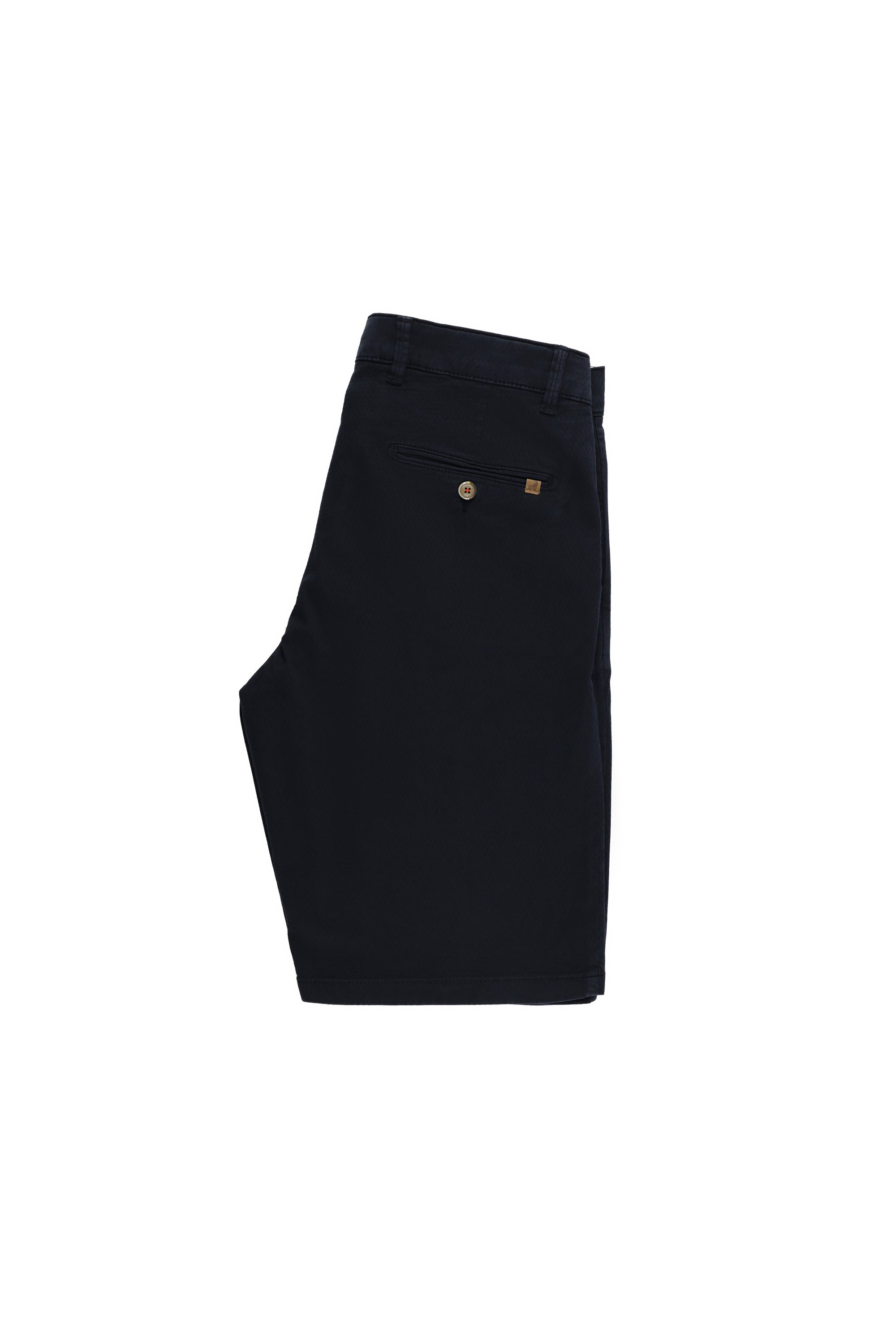 Koyu Lacivert Regular Fit Likralı Bermuda Şort