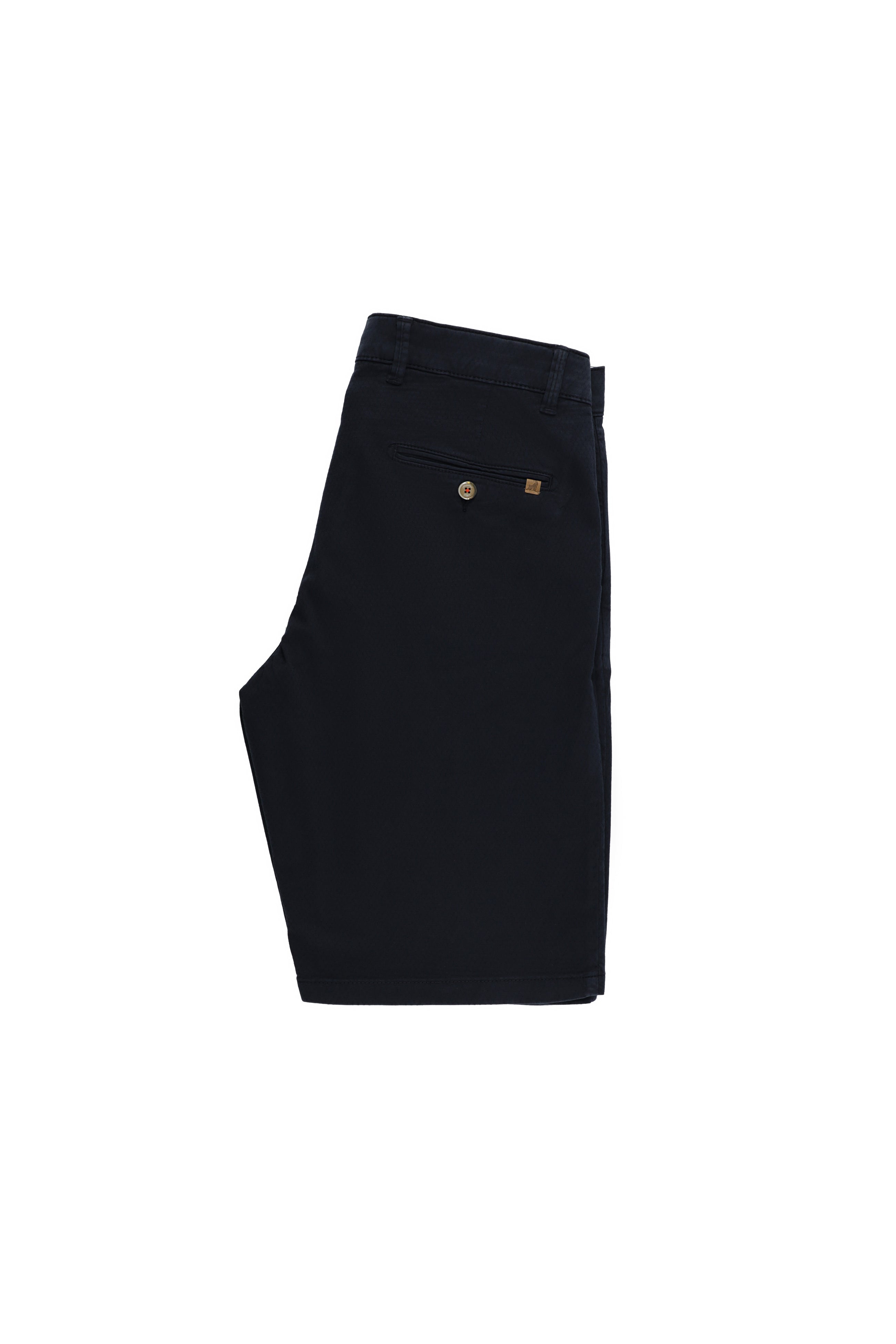 Koyu Lacivert Regular Fit Likralı Bermuda Şort