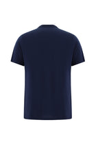 Orta Lacivert Bisiklet Yaka Regular Fit Baskılı Pamuk T-shirt