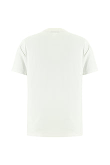 Ekru Bisiklet Yaka Regular Fit Baskılı Pamuk T-shirt