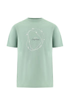 Çağla Yeşili Bisiklet Yaka Regular Fit Baskılı Pamuk T-shirt
