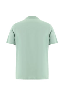 Çağla Yeşili Bisiklet Yaka Regular Fit Baskılı Pamuk T-shirt