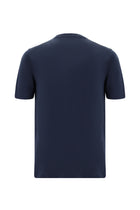 Koyu Lacivert Bisiklet Yaka Regular Fit Baskılı Pamuk T-shirt