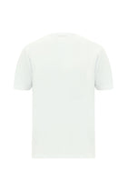 Beyaz Bisiklet Yaka Regular Fit Baskılı Pamuk T-shirt