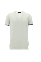 Kırık Beyaz Bisiklet Yaka Triko T-shirt