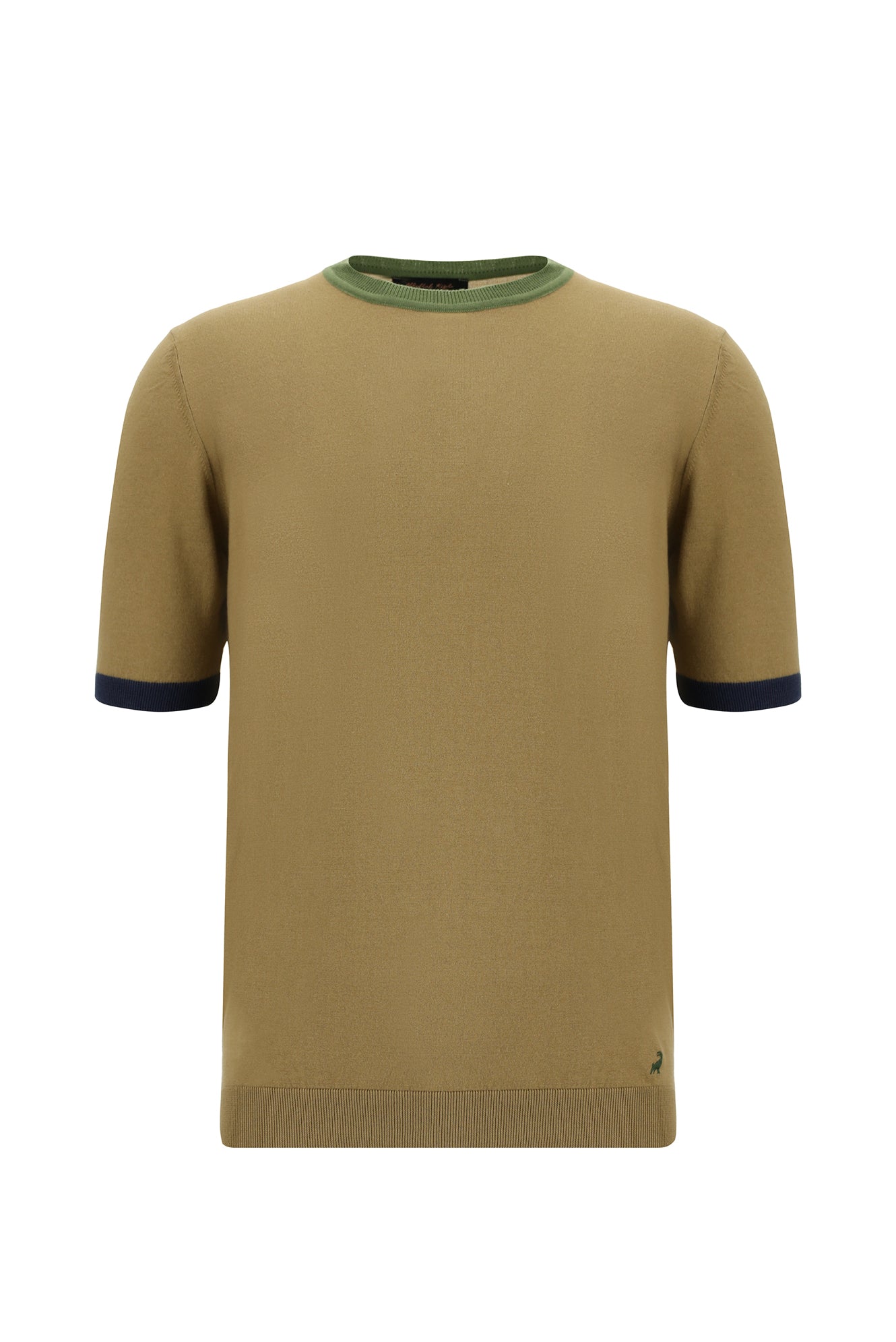 Orta Vizon Bisiklet Yaka Slim Fit Dar Kesim Desenli Nakışlı Pamuklu T-shirt