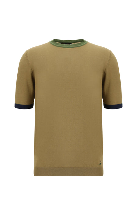 Orta Vizon Bisiklet Yaka Slim Fit Dar Kesim Desenli Nakışlı Pamuklu T-shirt