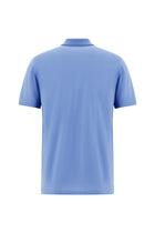 Koyu Mavi  Regular Fit Nakışlı Merserize Pamuk Kıvrılmaz Polo Yaka T-shirt