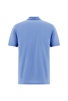 Koyu Mavi  Regular Fit Nak??l? Merserize Pamuk K?vr?lmaz Polo Yaka T-shirt-Abdullah Ki??l?