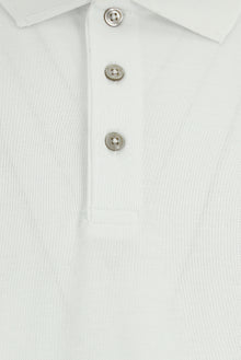 Beyaz Regular Fit Nakışlı Merserize Pamuk Kıvrılmaz Polo Yaka T-shirt