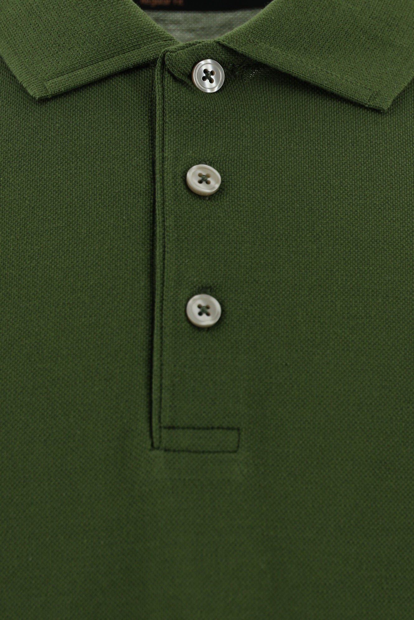 Asker Haki Regular Fit Nak??l? Merserize Pamuk K?vr?lmaz Polo Yaka T-shirt-Abdullah Ki??l?