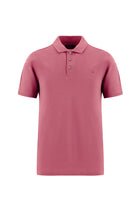 Gül Kurusu Regular Fit Nakışlı Merserize Pamuk Kıvrılmaz Polo Yaka T-shirt