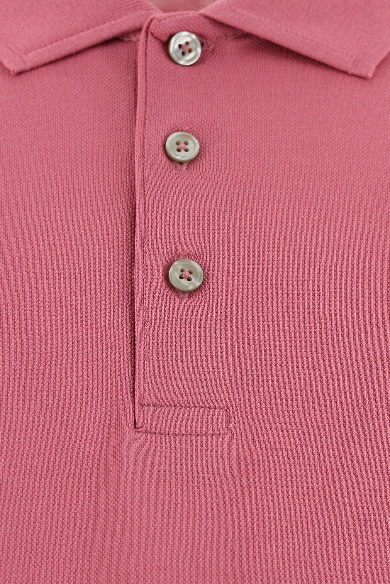 Gül Kurusu Regular Fit Nakışlı Merserize Pamuk Kıvrılmaz Polo Yaka T-shirt