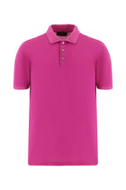 Pembe Regular Fit Nakışlı Merserize Pamuk Kıvrılmaz Polo Yaka T-shirt