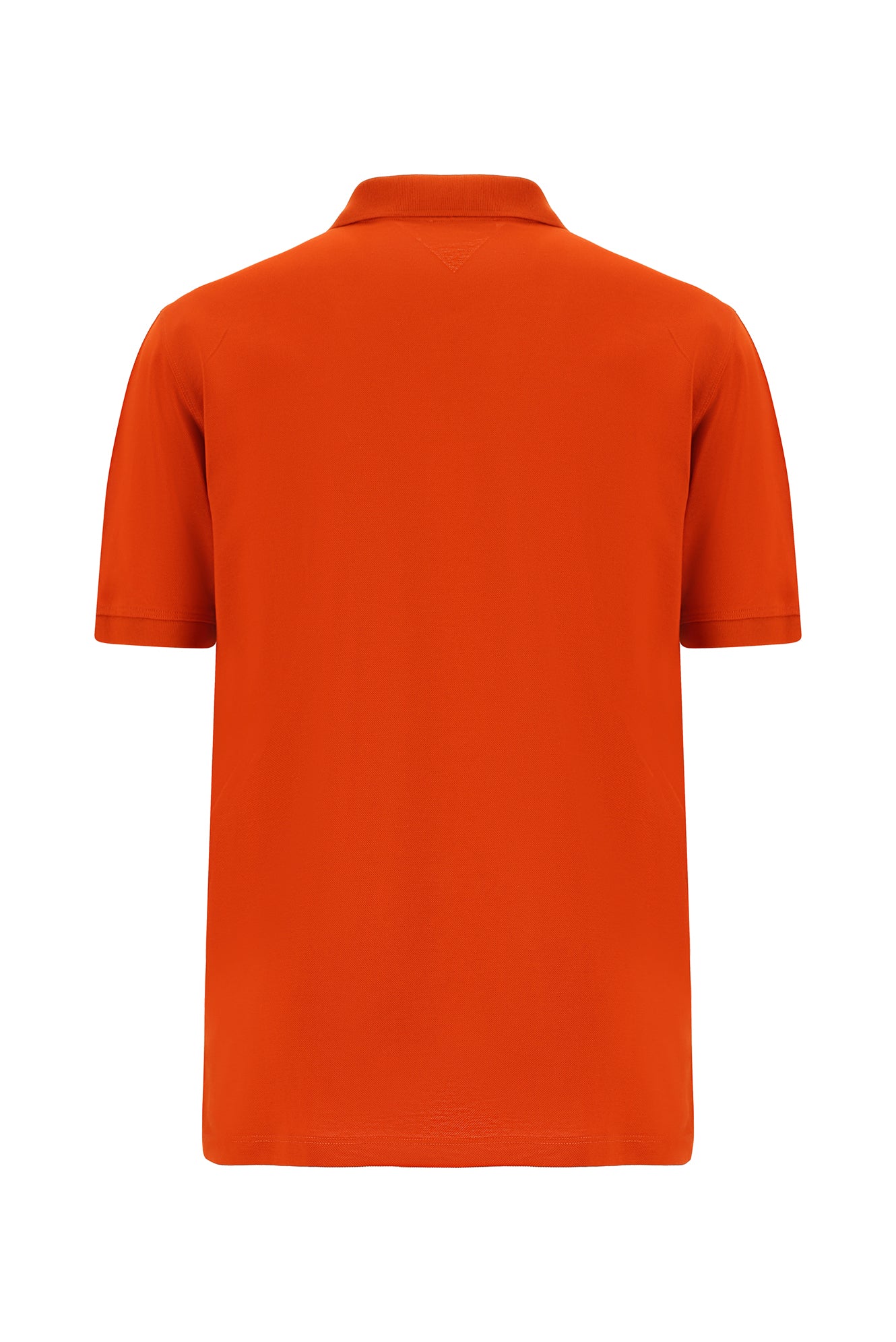 Orta Turuncu Regular Fit Nakışlı Merserize Pamuk Kıvrılmaz Polo Yaka T-shirt