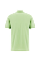 Mint Yeşili Regular Fit Nakışlı Merserize Pamuk Kıvrılmaz Polo Yaka T-shirt