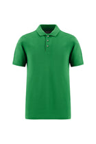 Orman Yeşili Regular Fit Nakışlı Merserize Pamuk Kıvrılmaz Polo Yaka T-shirt