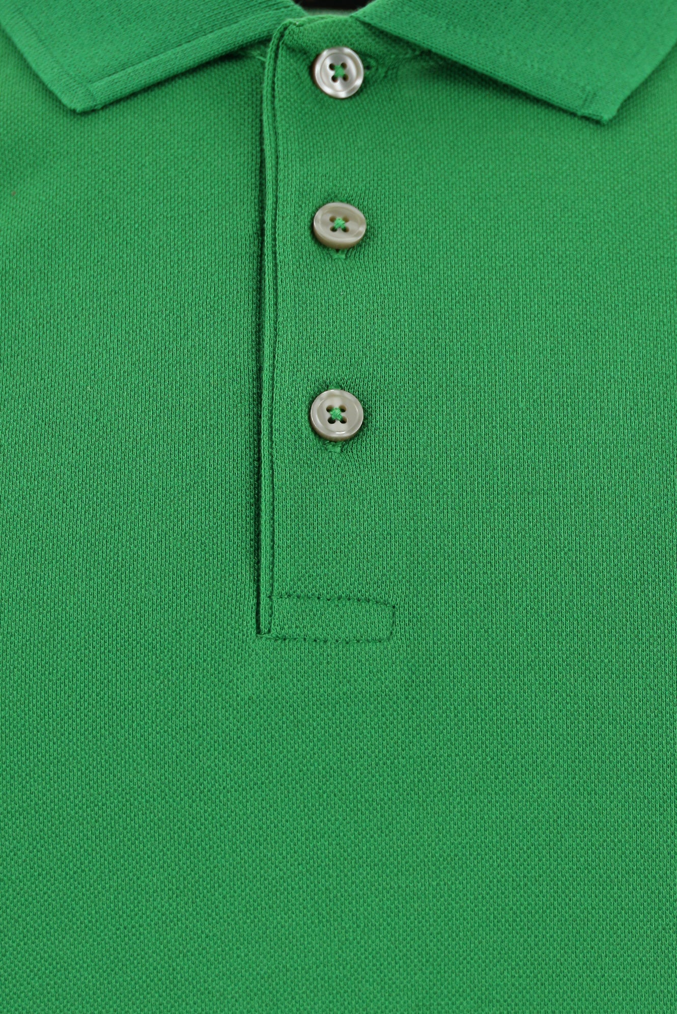 Orman Yeşili Regular Fit Nakışlı Merserize Pamuk Kıvrılmaz Polo Yaka T-shirt