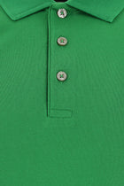Orman Yeşili Regular Fit Nakışlı Merserize Pamuk Kıvrılmaz Polo Yaka T-shirt