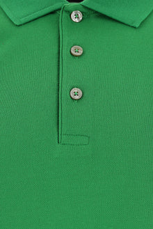 Orman Yeşili Regular Fit Nakışlı Merserize Pamuk Kıvrılmaz Polo Yaka T-shirt