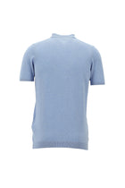 Açık Mavi Melanj Polo Yaka Regular Fit Pamuklu T-shirt